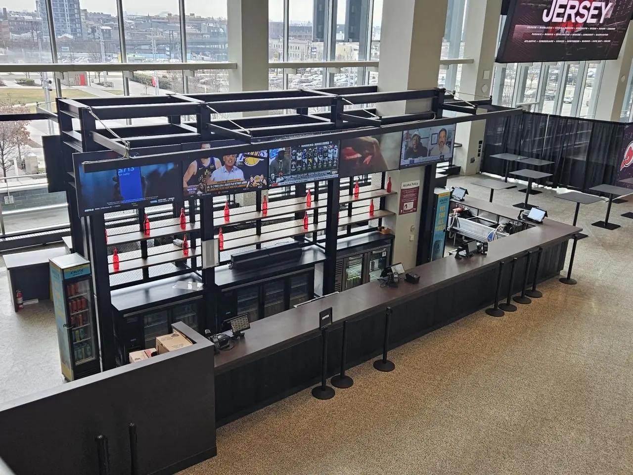 Carts, club level bars, action stations, modular store systems and destination bars